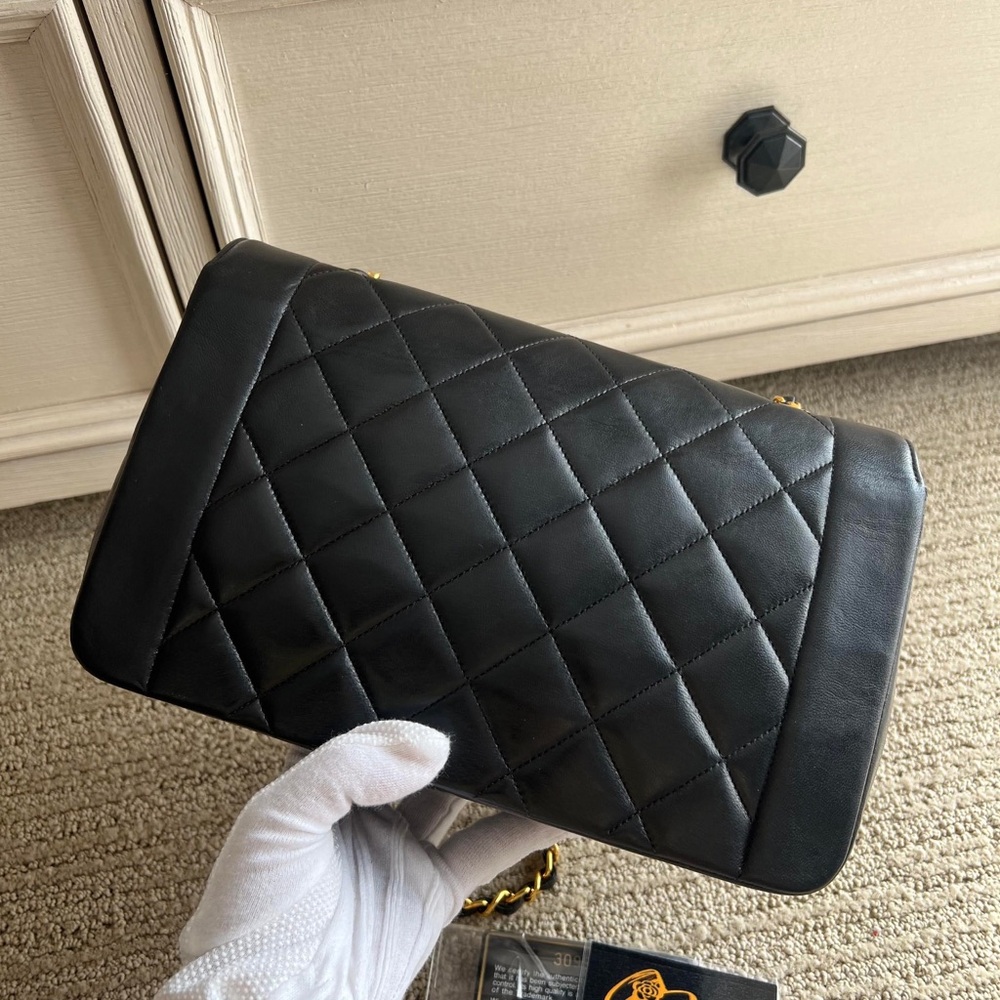 Chanel Black and Gold Crossbody Bag with Quilted Leather - Picture 12 of 17